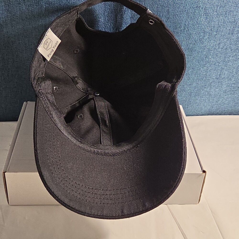 Black Rhinestone Trim Baseball Cap Peng Yuan - Picture 6 of 16